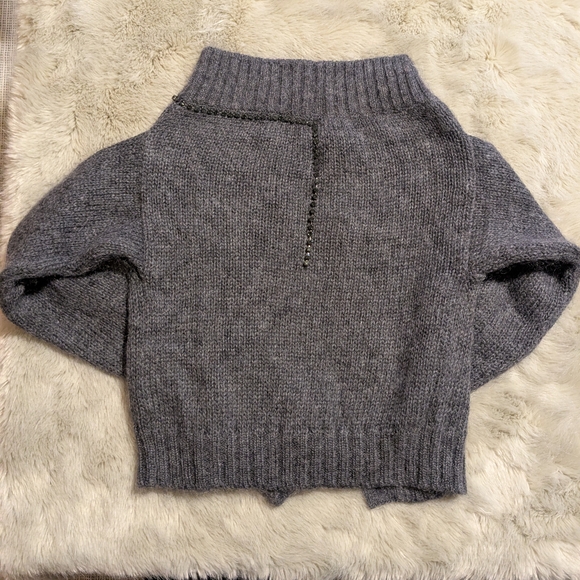 No. 21 Charcoal Button-Up Women's Cardigan - Picture 3 of 6